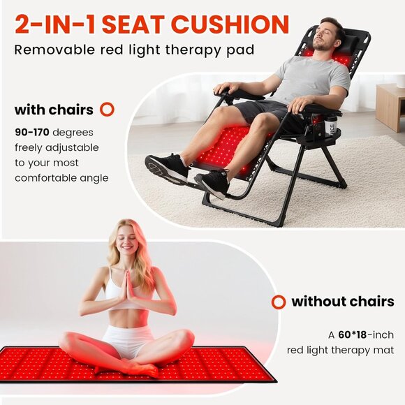 Red Light Therapy Mat with Lounge Chair - Picture 3 of 8